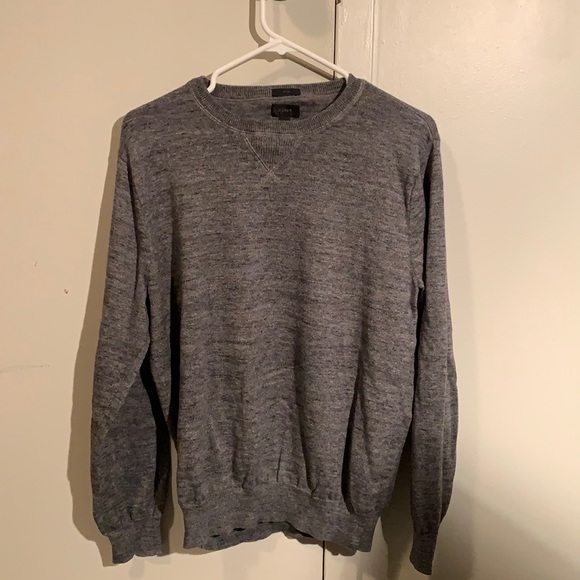 J. Crew Gray Crew Neck Sweater Slim Fit - Picture 1 of 3